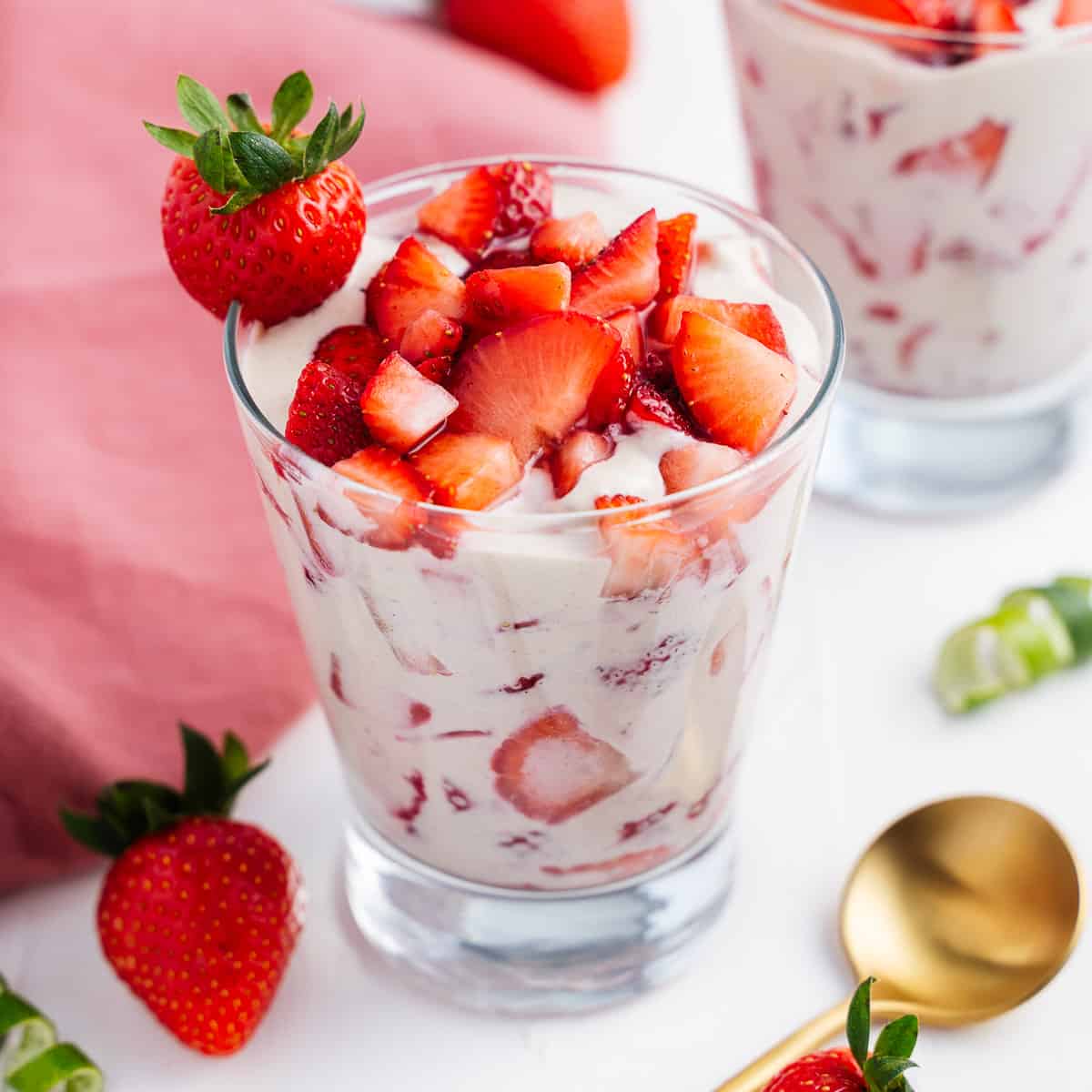 Fresas con crema.