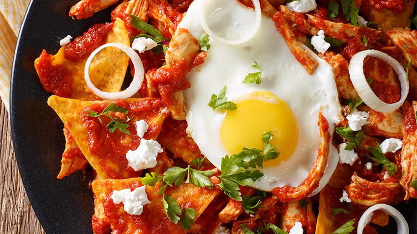 Chilaquiles rojos.